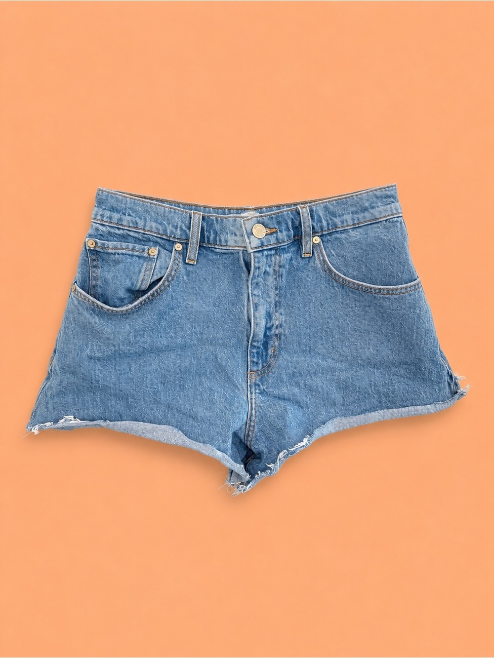 DENIM FORUM MID RISE CUTOFF DENIM SHORTS